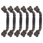 6 Large Cast Iron Door Handles Rustic Heavy Duty Garden Gate Shed Barn Pull 9 In. Fixed Price $61.95.