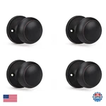 Knobwell 4 Pack Bronze Dummy Door Knob, Single Sided Handle For Closets, French. Fixed Price $43.07.