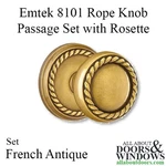 Emtek 8101 Rope Knob Rosette Passage French Antique. Fixed Price $119.00.