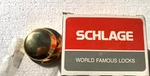 Schlage F170N Ply 605 Polished Brass Non-turning Single Dummy Trim Doorknob. Fixed Price $12.99.