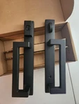 Pella / Baldwin Plazo Contemporary Sliding Door Ox Handle Set Matte Black. Fixed Price $449.99.