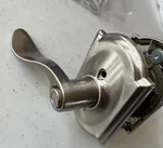 Schlage F40-ACC 619 Accent Privacy Bed/bath Door Lever Camelot Satin Nickel. Fixed Price $24.95.