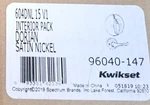 Pack Kwikset Interior Dorian Satin Nickel. Dnl 15 V1 96040-147. Fixed Price $69.99.