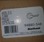 Kwikset 94880-548 488DNL Dummy Dorian Satin Nickel Door Lever Qty 2. Fixed Price $23.99.