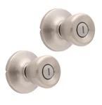 Tulip Privacy Door Knob By Lokhaus 2-PACK 1763102E Satin Nickel Silver, Interior. Fixed Price $14.95.