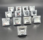 Atlas Homewares Legacy Chrystal Square Cabinet Knobs Polished Chrome Set Of 13. Fixed Price $44.88.