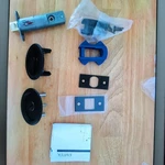 Emtek 2135US19 Square Tubular 2-1/2" Privacy Pocket Door Lock In Black Read. Fixed Price $60.00.