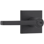Baldwin Square Single Cylinder Keyed Entry Door Lever Set, Rose, Black. Fixed Price $134.99.