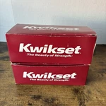 Kwikset Tylo Keyed Entry Door Knobs 13595-002 Nickel Finish Pair Of Two Nos. Fixed Price $25.99.