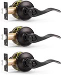 Oil Rubbed Bronze Wave Privacy Door Levers Interior Bath Handles Keyless Loc. Fixed Price $73.19.