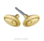 Pair Of Solid-brass Beaded Oval Door Knobs, Unlacquered (rh/rejuvenation). Fixed Price $24.99.
