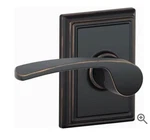 Schlage Merano Passage Door Lever Set With Addison Trim Model: F10MER716ADD. Fixed Price $52.00.