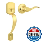 Probrico Gold Front Door Handle Heavy Duty Entry Reversible Lever Lock Gr. Fixed Price $70.95.