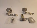 Kwikset Layton Satin Nickel Privacy Door Lever Handle SL3000LY Open Box. Fixed Price $17.99.