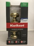 Kwikset 97200-787 Juno Polished Brass Passage Door Knob 1-3/4 In.. Fixed Price $23.79.