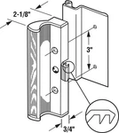 Prime-line 14538 Wood Tone Aluminum Outdoor Patio Handle Set 11.5 In.. Fixed Price $22.71.