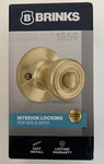 New Brinks Interior Locking (#2811-105) Polished Brass Finish. Entry Door Knob. Fixed Price $16.99.