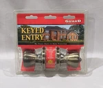 Guard Security Door Knob With 2 Key Entry Lockset Tubular Antique Brass New. Fixed Price $10.50.