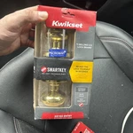 New Kwikset Juno Entry Door Lockset Smartkey 97402-734. Fixed Price $25.00.