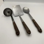 Imperial Veri-sharp Stainless Steel Wood Handle Set Of 3 Cooking Utensils Vtg. Fixed Price $21.25.