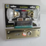 New Nos Franklin Mfg Glass Knob Interior Mortise Lock Kit W/ Hardware 030CS. Fixed Price $25.00.