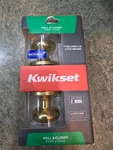 Kwikset Polished Brass Hall And Closet Door Knob 97200-787. Fixed Price $15.96.