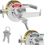 Crystmetal Keyed Vacant Occupied Bathroom Door Lever Ansi Grade 2 Silver. Fixed Price $36.47.