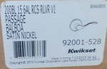 Kwikset Balboa Passage Door Lever Satin Nickel 92001-528 200BL 15 6AL. Fixed Price $10.00.