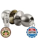 Bestten Keyed Entry Door Knob With Lock, Satin Nickel, Interior/exterior Standar. Fixed Price $16.48.