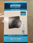 Schlage Bowery Matte Black Privacy Bed/bath Door Knob With Collins Trim. Fixed Price $25.00.