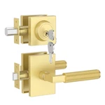 Asidrama Gold Deadbolt Lock Round Exterior Keyed Front Entry Door Set. Fixed Price $71.36.