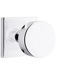 Emtek 5110ROUUS26 Square Rosette Door With Disc Knobs Passage In Polished Ch. Fixed Price $153.00.