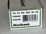 Kwikset 334-514 Round Passage Hall/closet Pocket Door Lock Matte Black. Fixed Price $18.99.