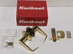 Kwikset Carson Polished Brass Passage Door Handle Lever 407CNL Rcal 3031. Fixed Price $24.95.