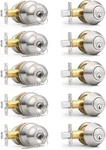 Probrico 5 Sets-keyed Alike Entry Door Knob With Single Cylinder Deadbolts,. Fixed Price $119.57.