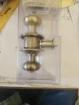 Schlage F40 Geo 619 Bed Bath Knob Set Satin Nicole. Fixed Price $17.99.