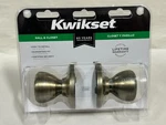 Sealed Vtg Kwikset Doorknob Closet Hall Passage Antique Brass Finish (A7). Fixed Price $19.95.