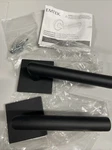 Emtek 5050STUUS19 Stuttgart Door Lever Dummy Square Rosette Flat Black. Fixed Price $44.99.