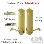 Peachtree Prado Hinged Handle Set Patio Door Hardware Weiser Key. Fixed Price $492.19.