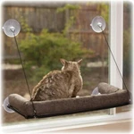K&h Kitty Sill Deluxe Ez Mount With Bolster Chocolate Window Cat Bed Sealed. Fixed Price $39.99.