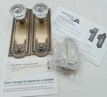 Nostalgic Wharehouse Meadows Plate & Interior Crystal Door Knob. Fixed Price $165.00.