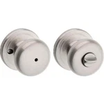 Kwikset Juno Satin Nickel Privacy Bed/bath Door Knob With Microban Antimicrobial. Fixed Price $17.99.