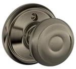 Schlage Georgian One-sided Non-turning (dummy) Knob, Antique Pewter F170-GEO-620. Fixed Price $5.99.