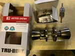 New Tru-bolt Keyed Entry Handle Lock Exterior Model Madison Antique Brass. Fixed Price $37.50.