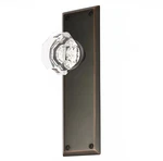 Emtek 8054 US10B Quincy 7-1/8" Sideplate Dummy Pair Glass Knob Oil Rubbed Bronze. Fixed Price $185.00.