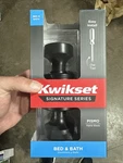 Kwikset Pismo Round Matte Black Bed/bath Door Knob Featuring Microban Antimicrob. Fixed Price $19.97.
