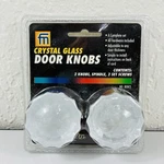 Franklin Mfg Crystal Glass Door Knobs Set W/ Hardware Spindle Screws #800CS. Fixed Price $18.99.