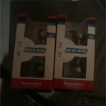 Schlage Keyed Entry Door Lock Set, Satin Silver Finish, 2 Pack. Fixed Price $30.00.