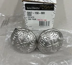 Baldwin Estate Pair Brass Knob Satin Nickel 5067-150-MR New. Fixed Price $99.99.