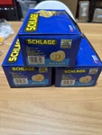 THREE/3/ Lot Schlage Georgian Bright Brass Privacy Bed/bath Door Knob. Fixed Price $51.00.